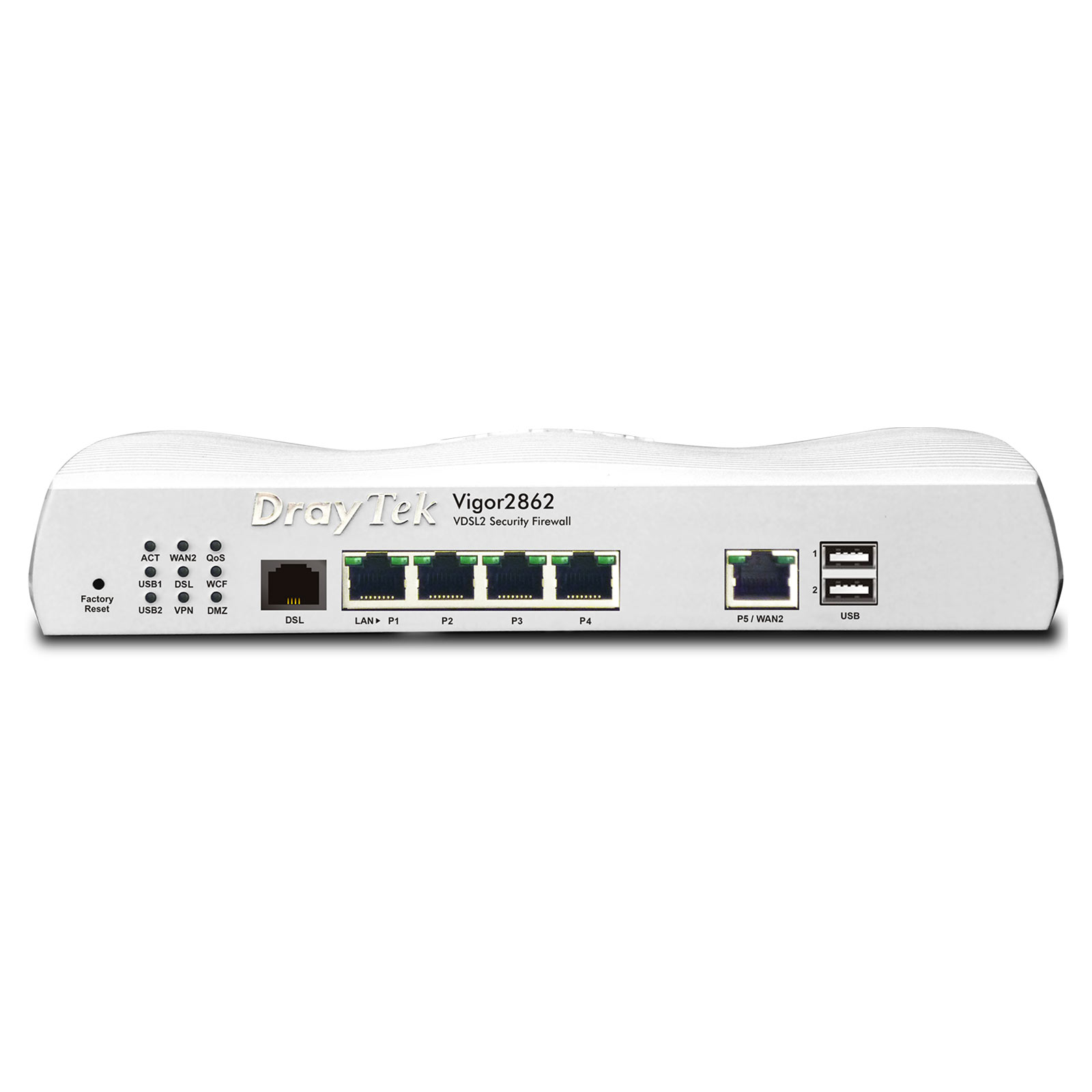DrayTek Vigor 2862 Annex-A Dual-WAN-Router mit integriertem VDSL2/ADSL2  Modem als WAN1 und GigBit Ethernet-WAN2, 4xGigaBit-LAN, 2xUSB, 32xVPN  (v2862-A) | Buy for less with consulting and support